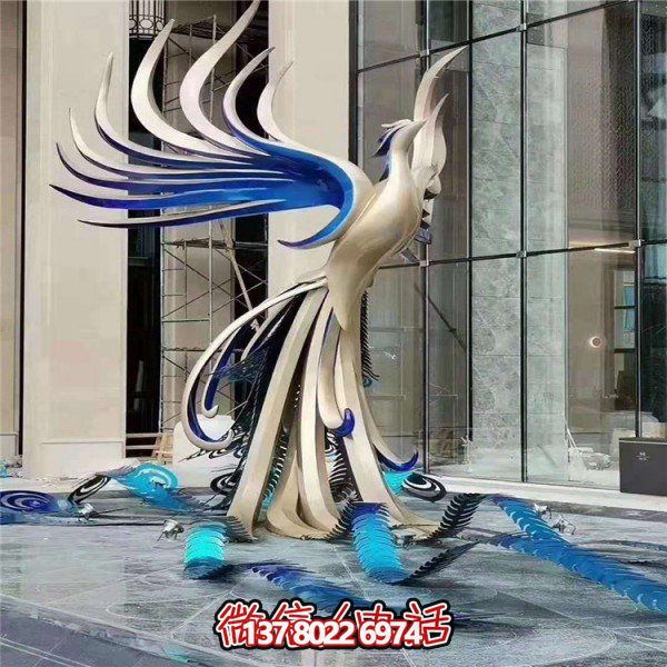 不锈钢彩绘商场博鱼(中国)门口大型凤凰
