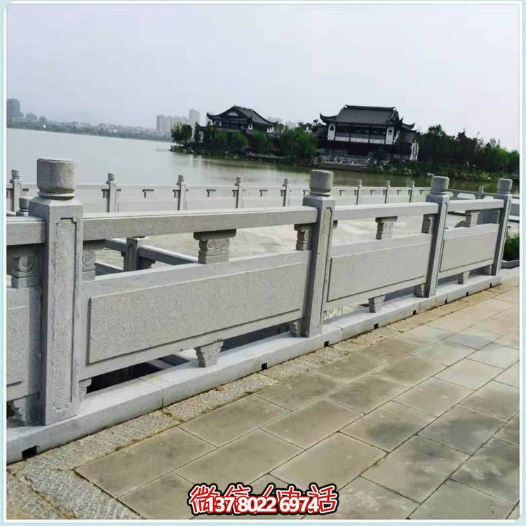 景区湖边装饰花岗岩雕刻防护栏板博鱼平台