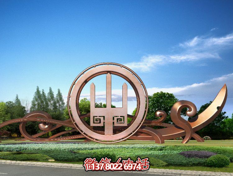 户外园林广场大型不锈钢景观博鱼平台摆件