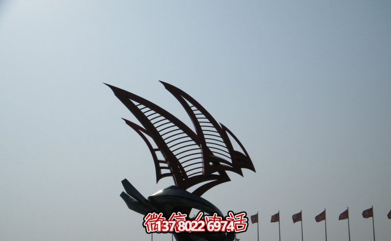 酒店公园广场镂空创意图不锈钢船博鱼平台