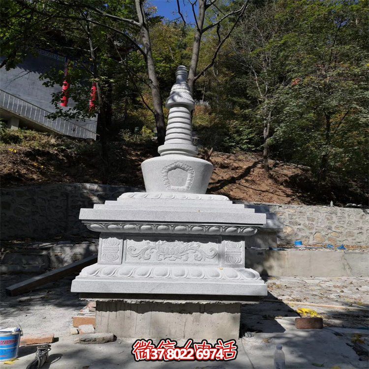 大理石石雕舍利塔博鱼平台