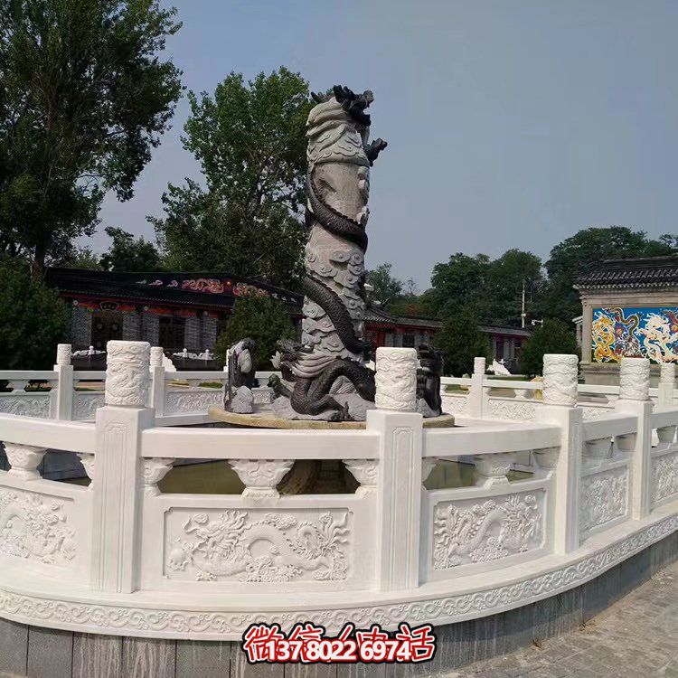 河道花岗岩栏杆石拱桥围栏博鱼平台