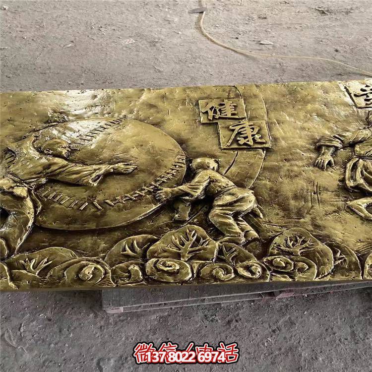 铜雕园林庭院景观影壁博鱼平台