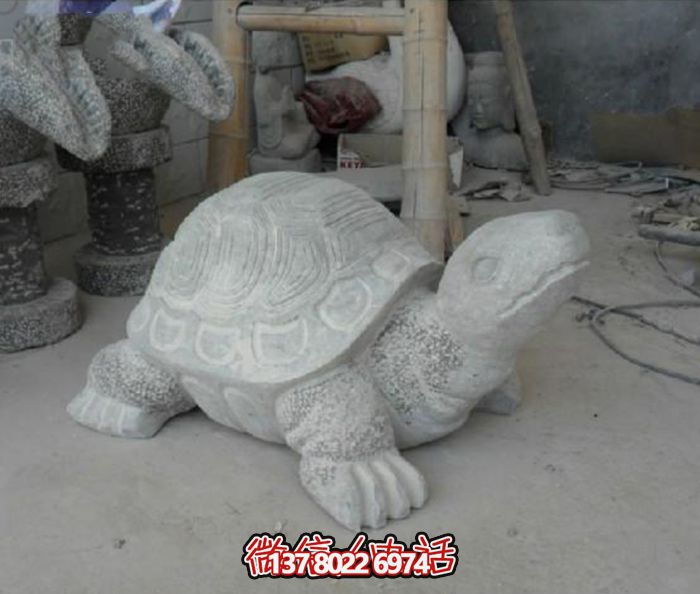 户外广场汉白玉石雕乌龟博鱼平台