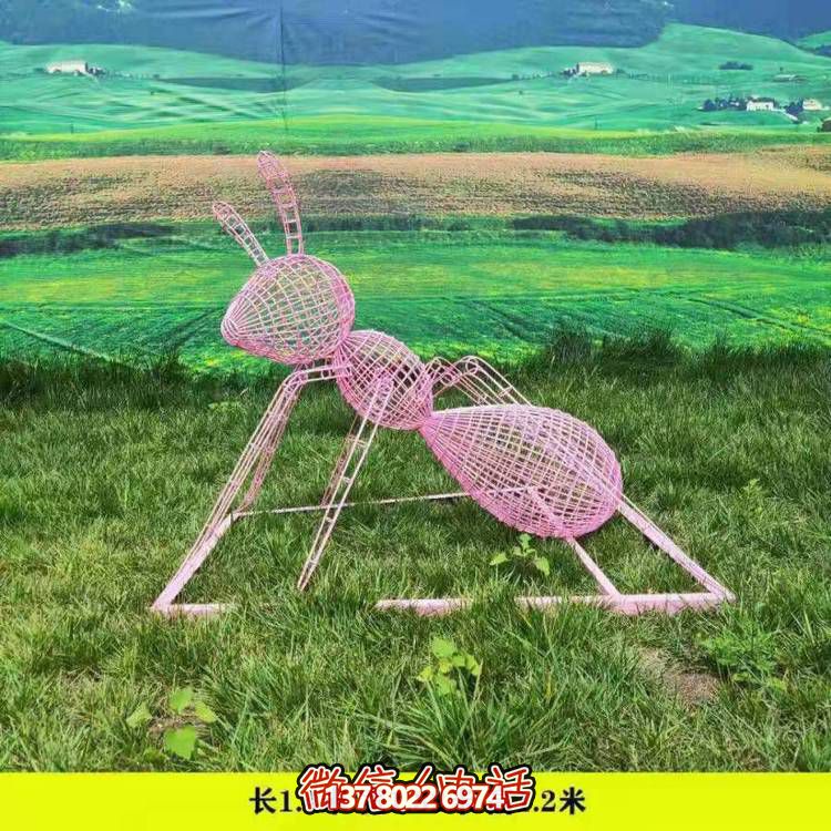 不锈钢镂空蚂蚁博鱼平台公园绿地景观动物博鱼平台