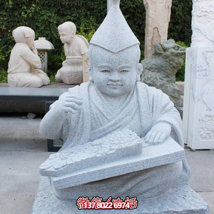 石雕寺庙宗教小沙弥小和尚博鱼平台