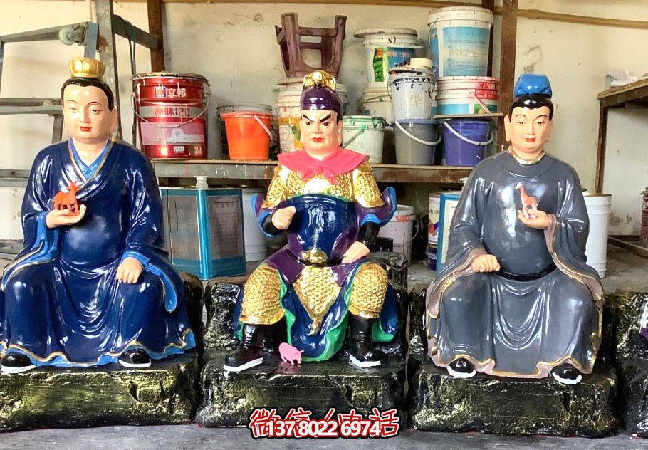 大型玻璃钢彩绘祖师三清祖师博鱼平台