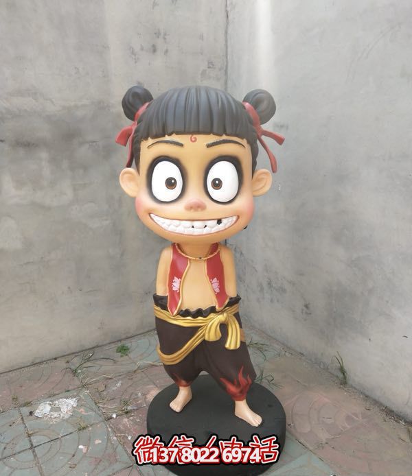 小区广场玻璃钢卡通魔童哪吒博鱼平台
