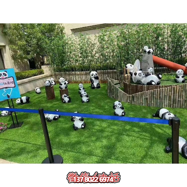 熊猫主题乐园玻璃钢卡通国宝熊猫博鱼平台