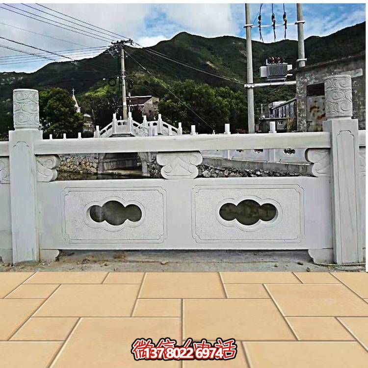 大理石石雕户外园林景观栏杆栏板博鱼平台
