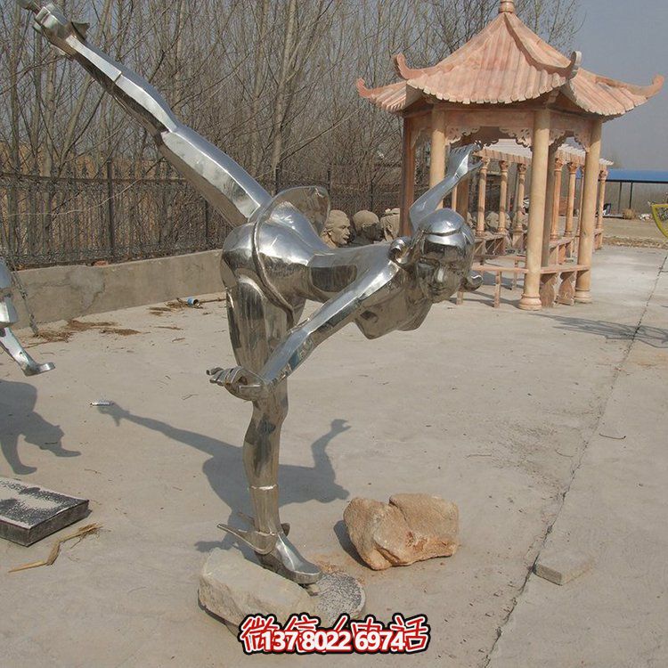 园林景观不锈钢跳舞的人物博鱼平台