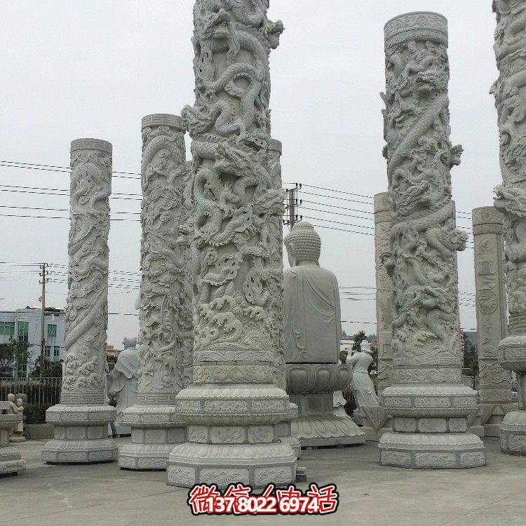 盘龙户外园林广场大型文化柱博鱼平台
