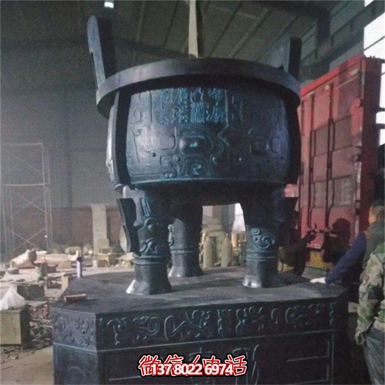 户外园林仿古青铜器圆鼎博鱼平台