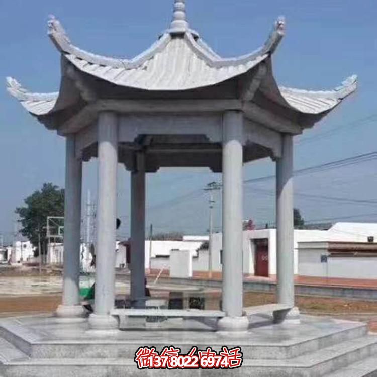 户外广场大理石石雕凉亭博鱼平台