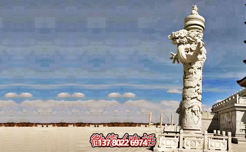 大理石广场浮雕龙柱