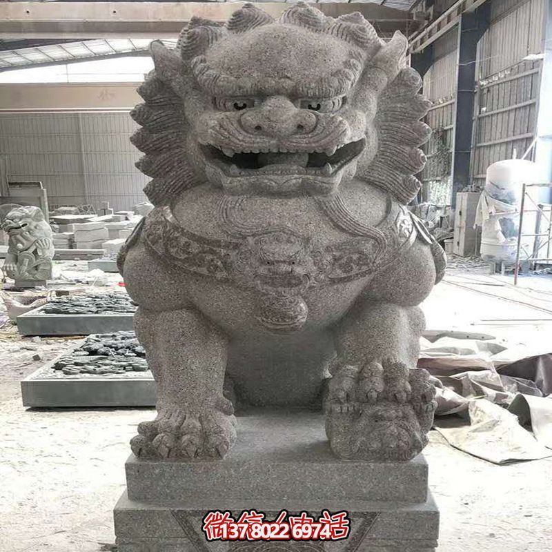 大理石石雕户外庭院大型狮子博鱼平台