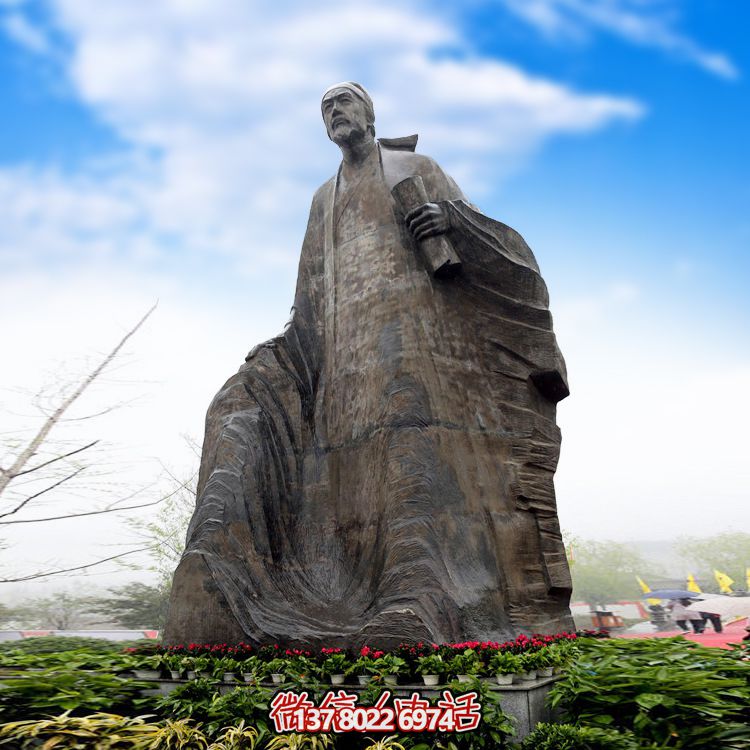 大型景区景点历史名人浮雕杜甫青石博鱼平台像