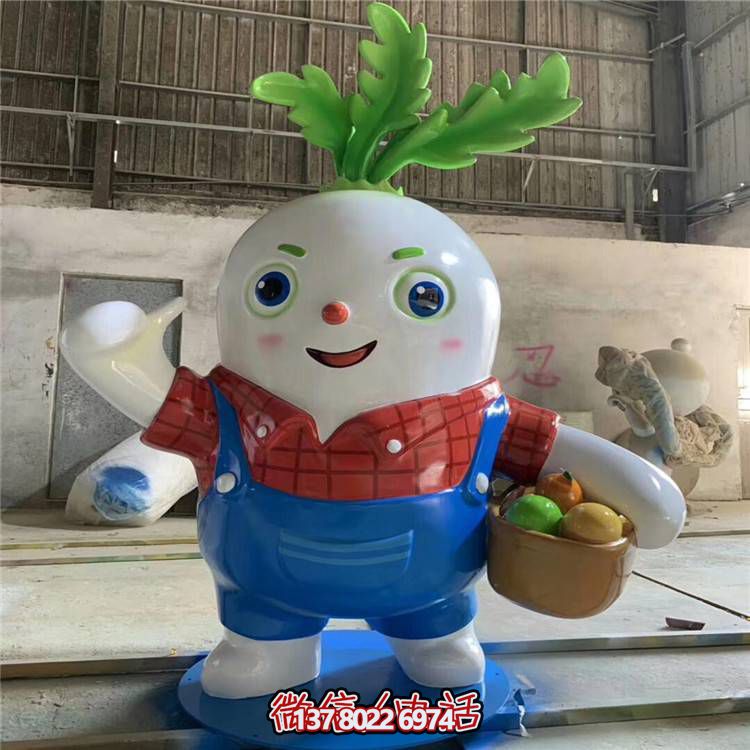 玻璃钢萝卜公仔博鱼平台游乐园宣传引流摆件