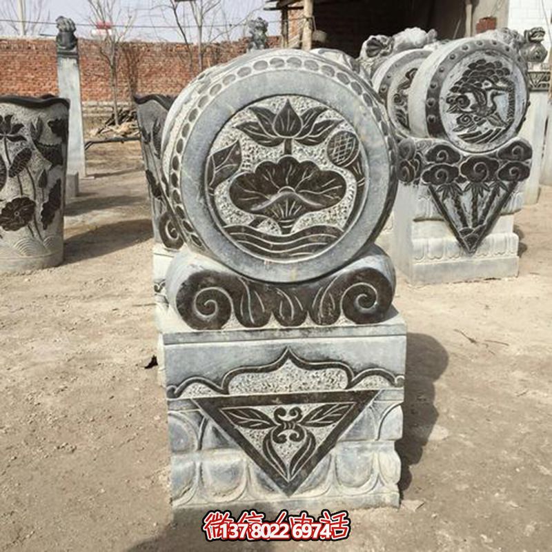 城市广场门墩仿古抱鼓石中式庭院别墅招财门墩摆件