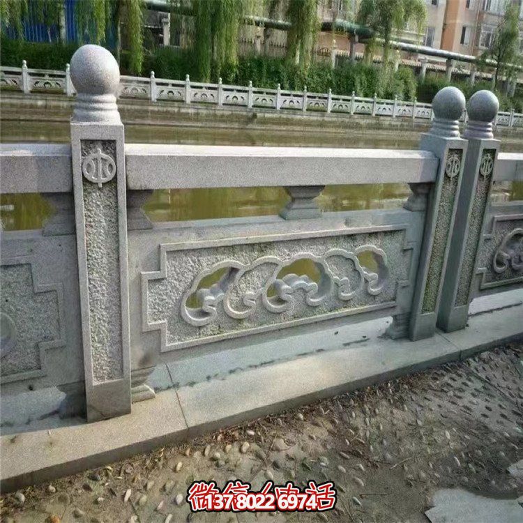 大理石石雕浮雕户外河道栏杆栏板博鱼平台