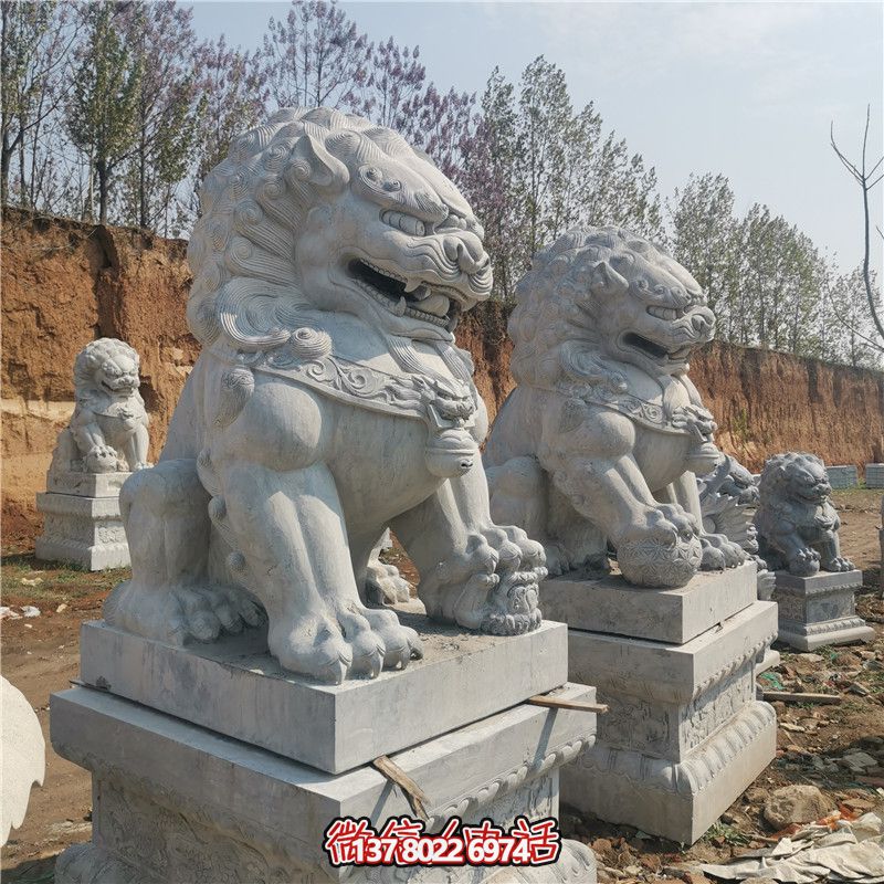 大型仿真动物石雕狮子博鱼平台