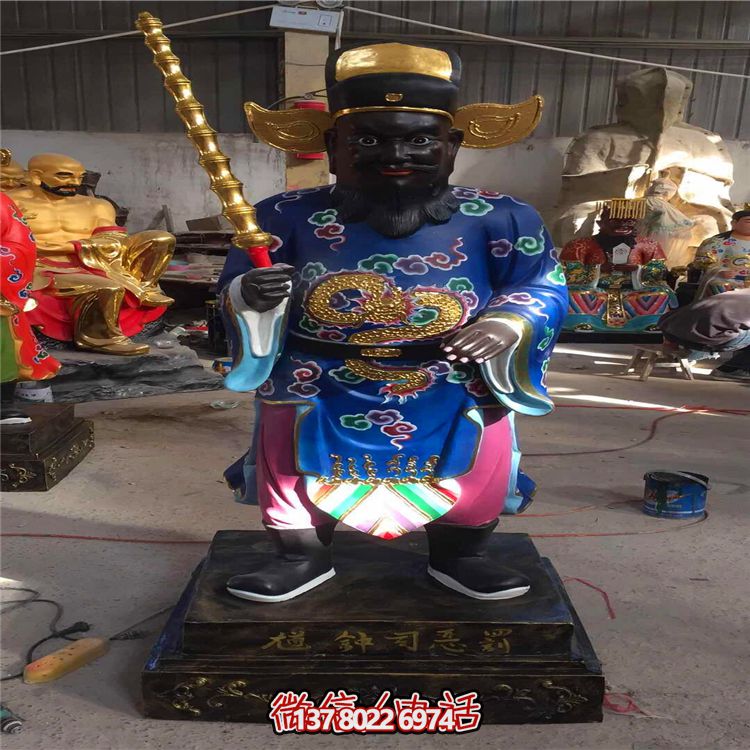 寺庙玻璃钢彩绘人物景观判官博鱼平台