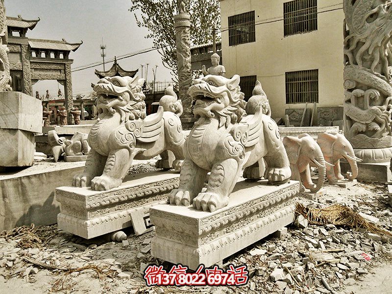 公园大理石石雕辟邪貔貅博鱼平台