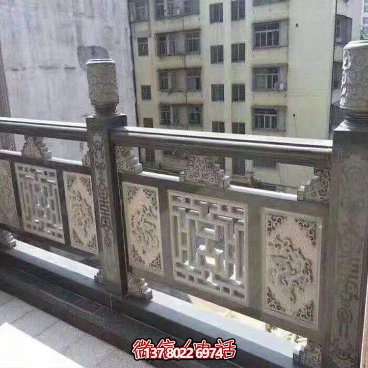 景区户外大理石石雕浮雕栏杆栏板博鱼平台