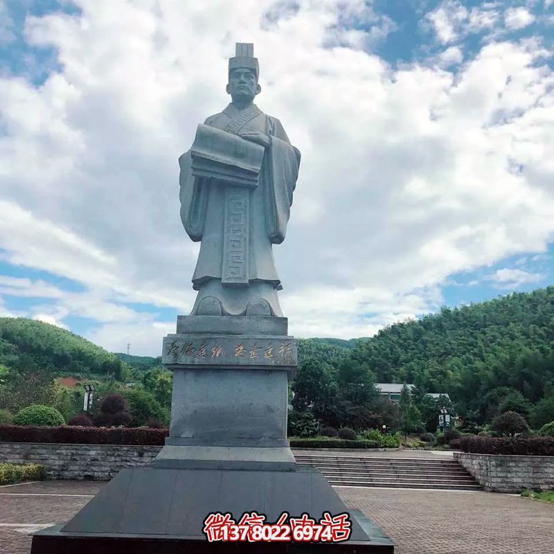大型大理石景区广场历史文化名人蔡伦博鱼平台