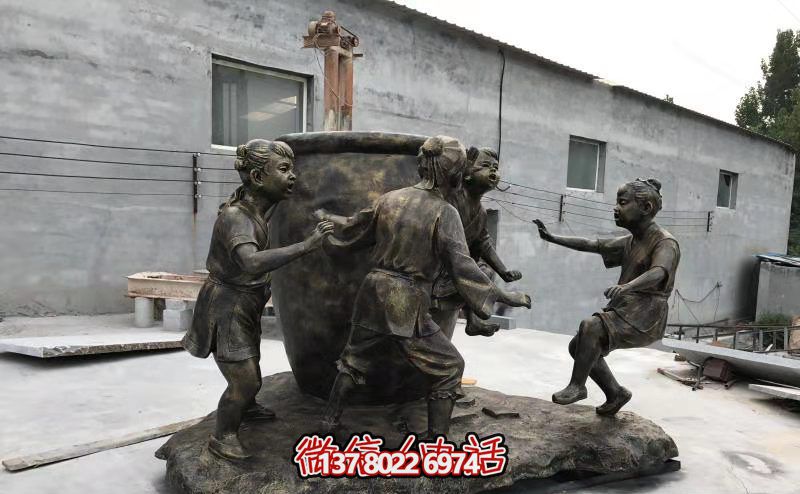 玻璃钢仿铜古代寓言故事司马光砸缸博鱼平台