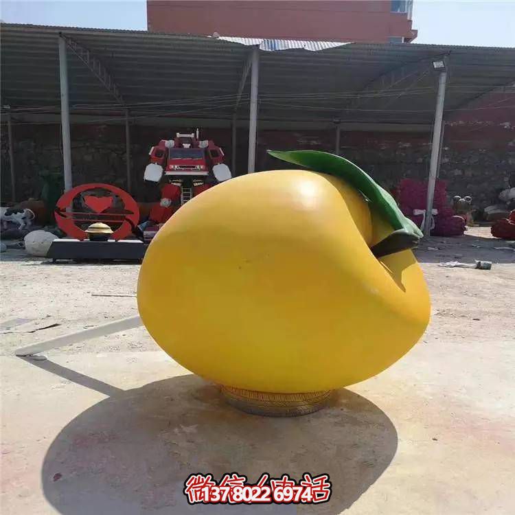 玻璃钢仿真黄桃博鱼平台采摘园林摆件