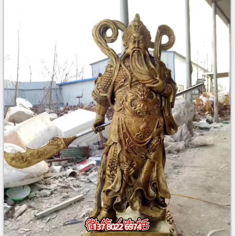 仿铜景区大型关公博鱼平台