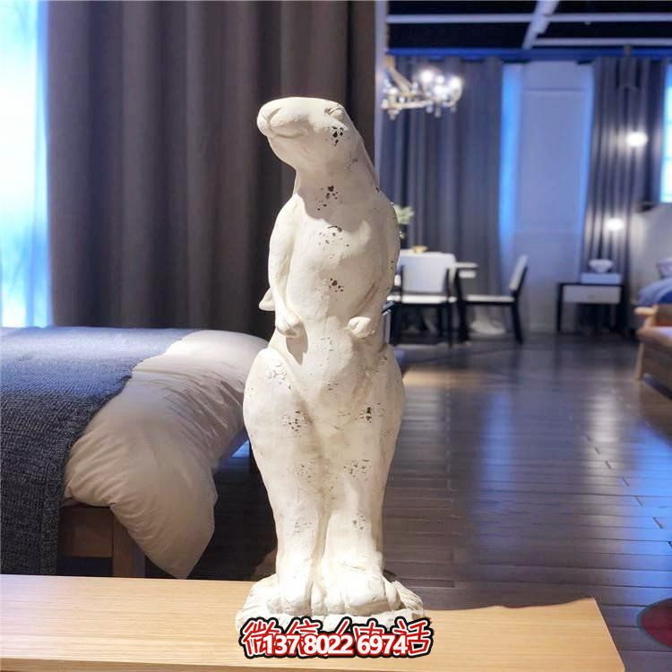 室内别墅景观玻璃钢兔子博鱼平台