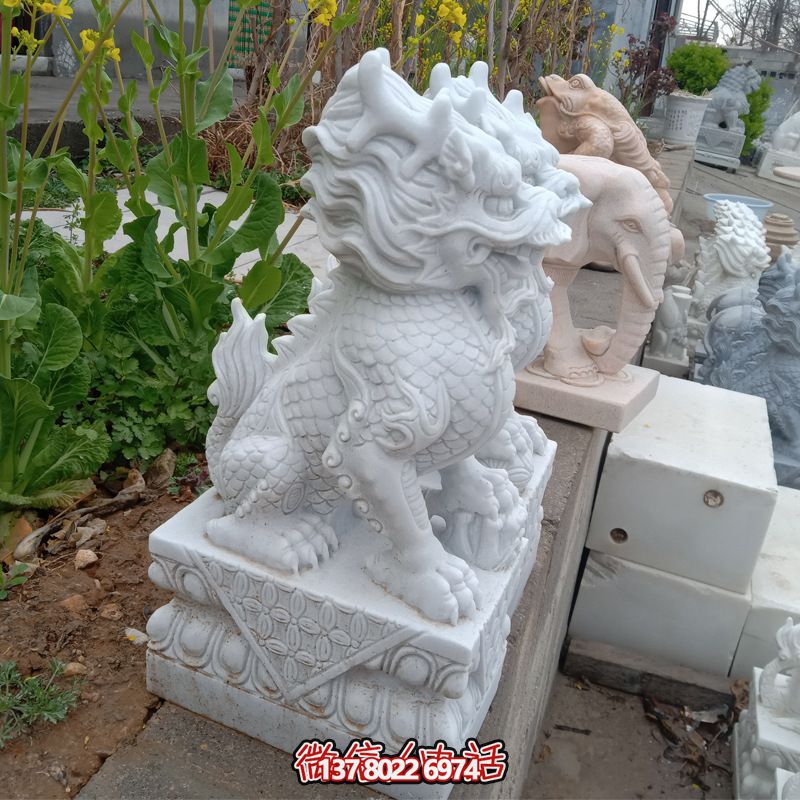 庭院汉白玉石雕貔貅博鱼平台
