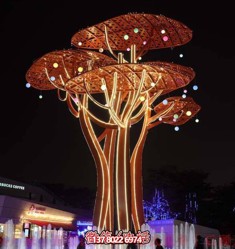 不锈钢大树博鱼平台--幻彩灵树