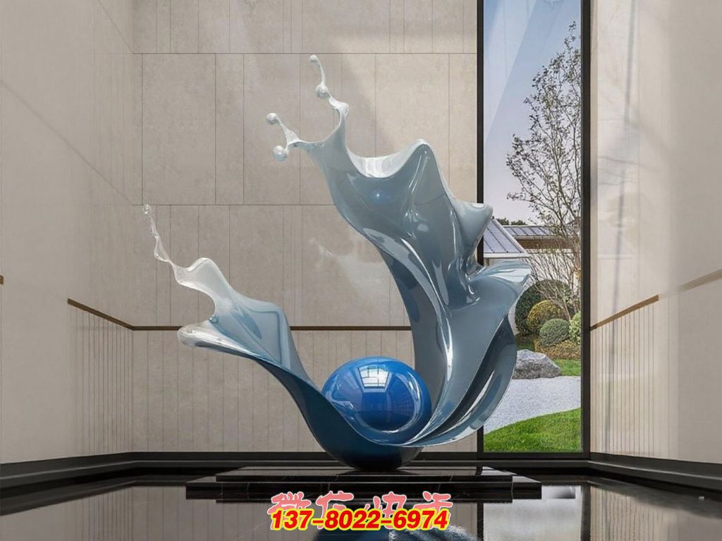 灵动水滴:不锈钢演绎的抽象景观韵律之舞 灵动水滴:不锈钢演绎的抽象景观韵律之舞
