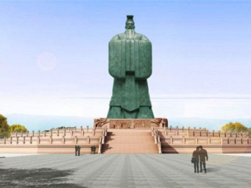 舜帝雕像图片
