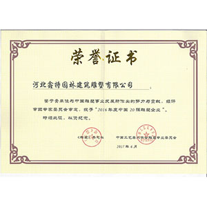 2016年度中国20强博鱼平台企业