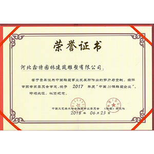 2017年度中国20强博鱼平台企业