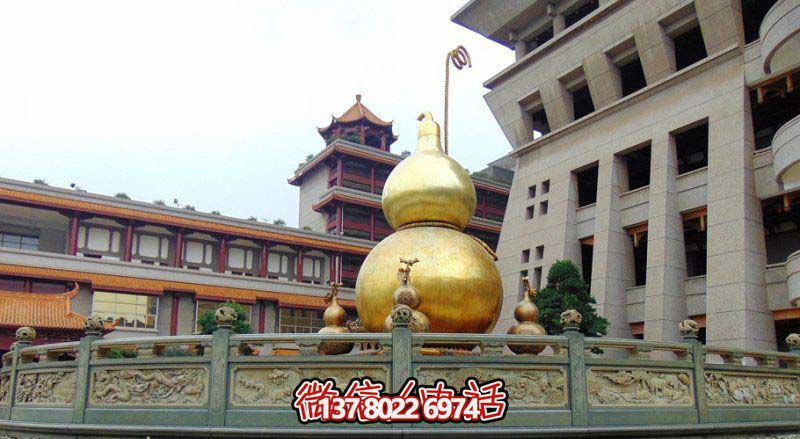 艺术宝藏铜雕葫芦博鱼平台