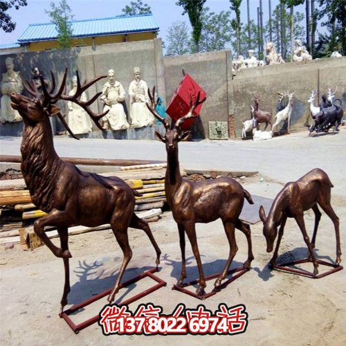 绿地铜雕梅花鹿博鱼平台